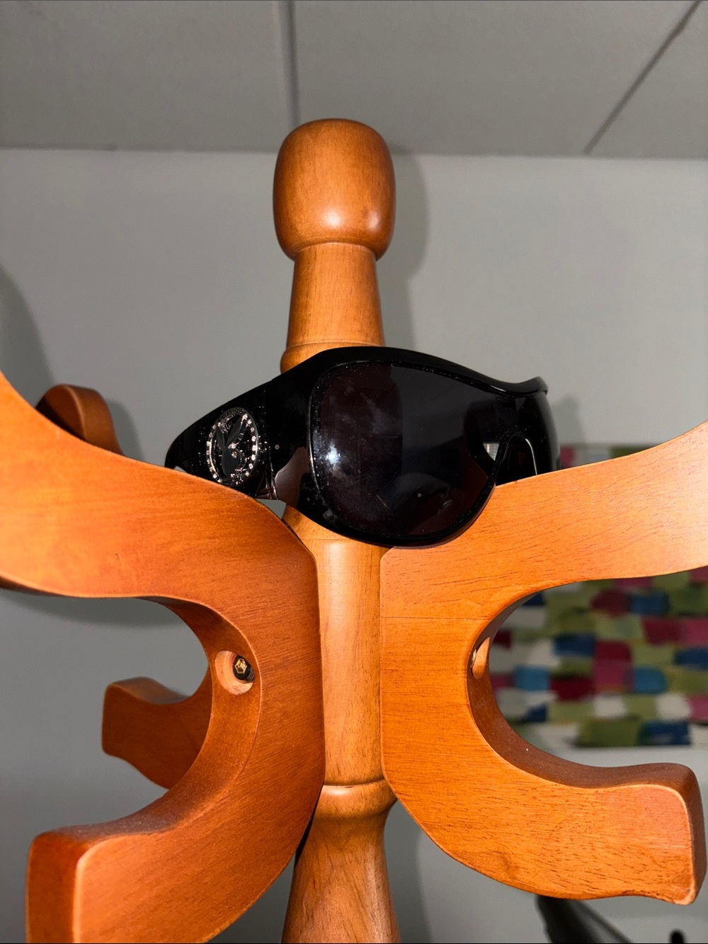 Playboy Black Shield Sunglasses with Decorative Side Accent
